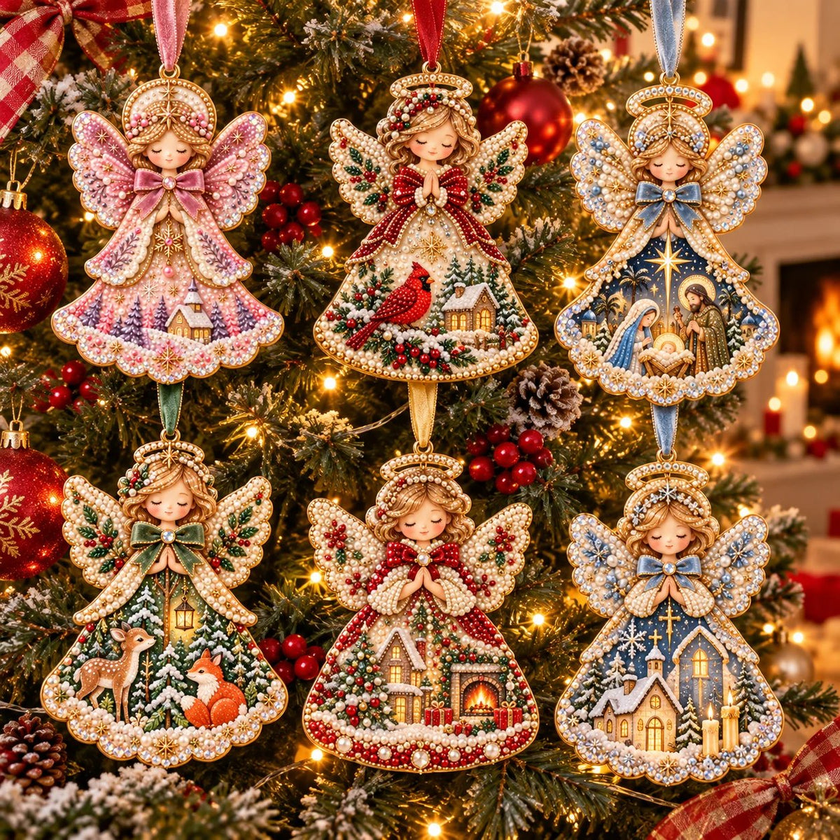 🔥Last Day 70% OFF - 👼✨ DIY Pearl Art Christmas Angel Ornament Kit