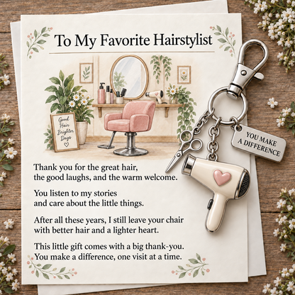 ✨  🔥 Holiday Sale: 70% OFF-The "You Make a Difference" Appreciation Gift Set – Keychain & Greeting Card ✨