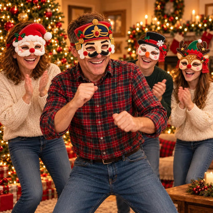 🎄 Handmade Christmas Felt Masks | Cute Holiday Party Costumes & Festive Dress-Up Accessories