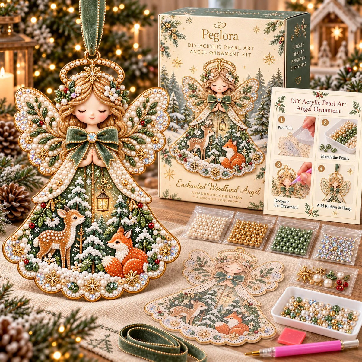 🔥Last Day 70% OFF - 👼✨ DIY Pearl Art Christmas Angel Ornament Kit