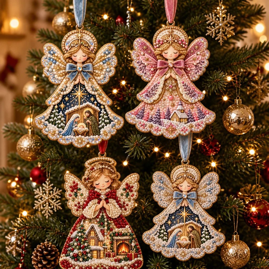 🔥Last Day 70% OFF - 👼✨ DIY Pearl Art Christmas Angel Ornament Kit