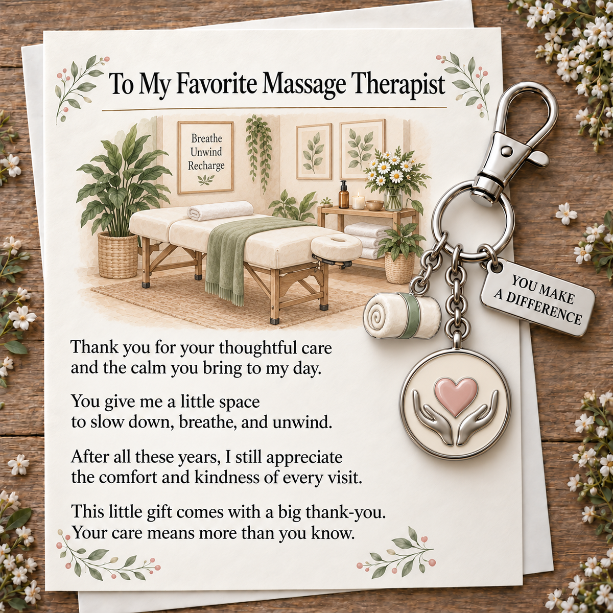 ✨  🔥 Holiday Sale: 70% OFF-The "You Make a Difference" Appreciation Gift Set – Keychain & Greeting Card ✨