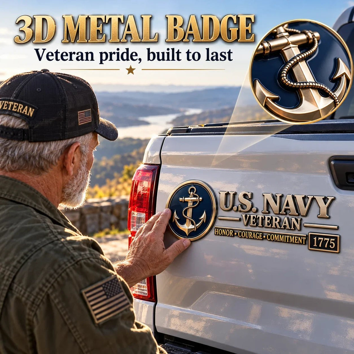 ✨3D Metal Veteran Honor Auto Badge | For daily driving & veteran gatherings