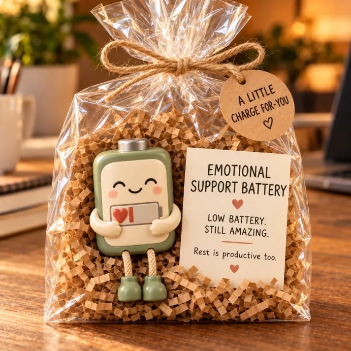 🔥 Holiday Sale: 70% OFF-Emotional Support Desk Companions 🎁 Funny Coworker Gift with Encouraging Message Card