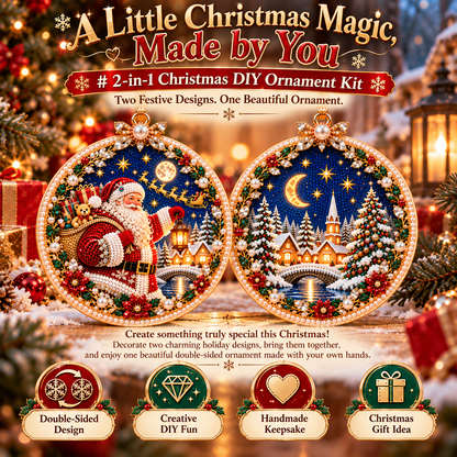 🔥 Holiday Sale: 70% OFF-🎄 2-in-1 DIY Double-Sided Christmas Diamond Art Ornament Kit – Handmade Holiday Tree Decoration & Keepsake Gift