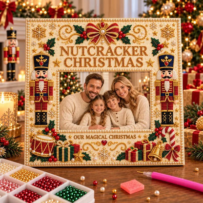 🔥Holiday Sale 70% OFF-🎄 DIY Christmas Pearl & Rhinestone Photo Frame Kit | Beginner-Friendly Holiday Craft 💎