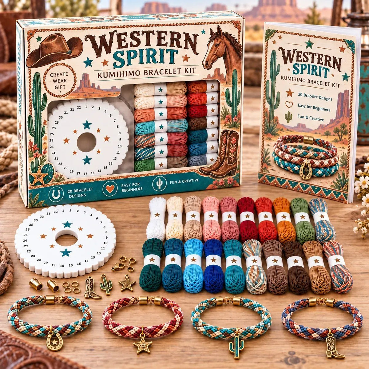 🔥 LAST DAY 70% OFF -✨Beginners Friendily🌸Cottage Garden Kumihimo Bracelet Making Kit – DIY Braided Friendship Bracelets & Creative Gift Set