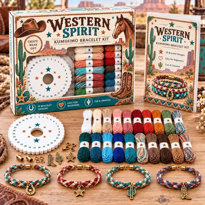 🔥 LAST DAY 70% OFF -✨Beginners Friendily🌸Cottage Garden Kumihimo Bracelet Making Kit – DIY Braided Friendship Bracelets & Creative Gift Set