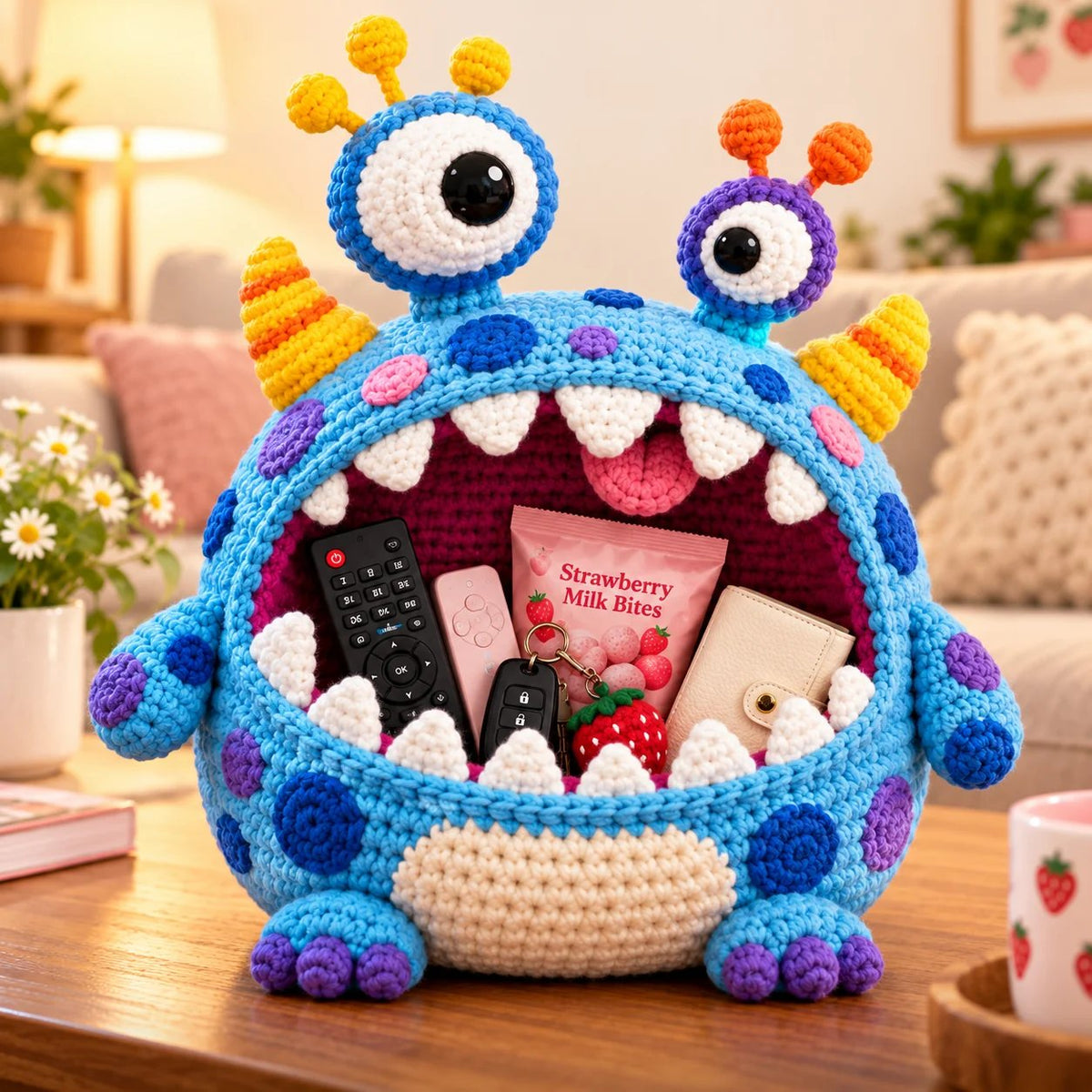 ✨🏆Limited Time Holiday Sale 70% OFF🎄Clutter Munchers Hungry Monster DIY Crochet Storage Buddies 👾🧶