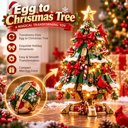 🔥 LAST DAY 70% OFF 🔥 Egg-to-Christmas TreeTM Magical Transforming Toy – Cardinal Christmas Tree Holiday Gift 🎄🎁✨
