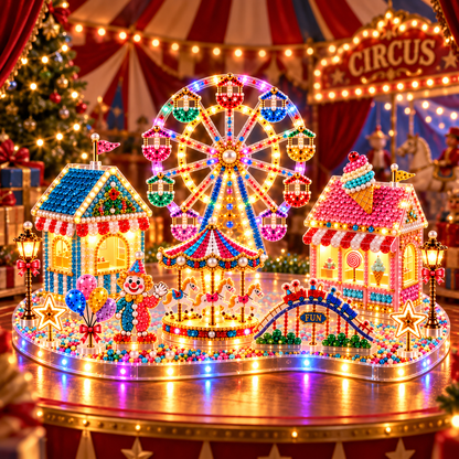 🔥Last Day 70% OFF –✨3D Magical Christmas Village – DIY Rhinestone Set for Festive Table Decor