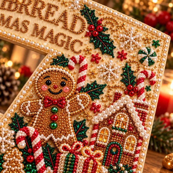 🔥Holiday Sale 70% OFF-🎄 DIY Christmas Pearl & Rhinestone Photo Frame Kit | Beginner-Friendly Holiday Craft 💎