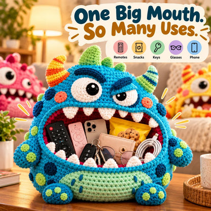 ✨🏆Limited Time Holiday Sale 70% OFF🎄Clutter Munchers Hungry Monster DIY Crochet Storage Buddies 👾🧶