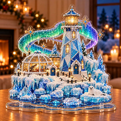 🔥 LAST DAY 70% OFF | 🎄2026 Christmas Lighthouse DIY Diamond Painting Kit – Sparkling Pearl Beads & Christmas Home Decor 🎁