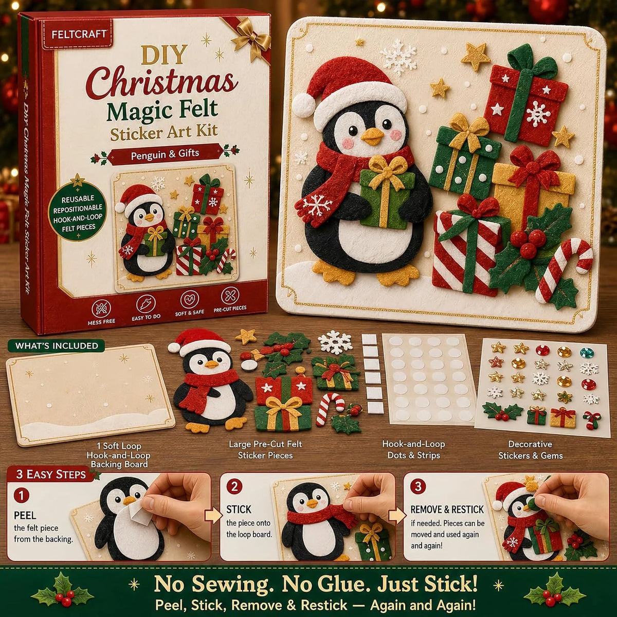 🔥 Holiday Sale: 70% OFF-DIY Christmas Magic Felt Sticker Art Kit
