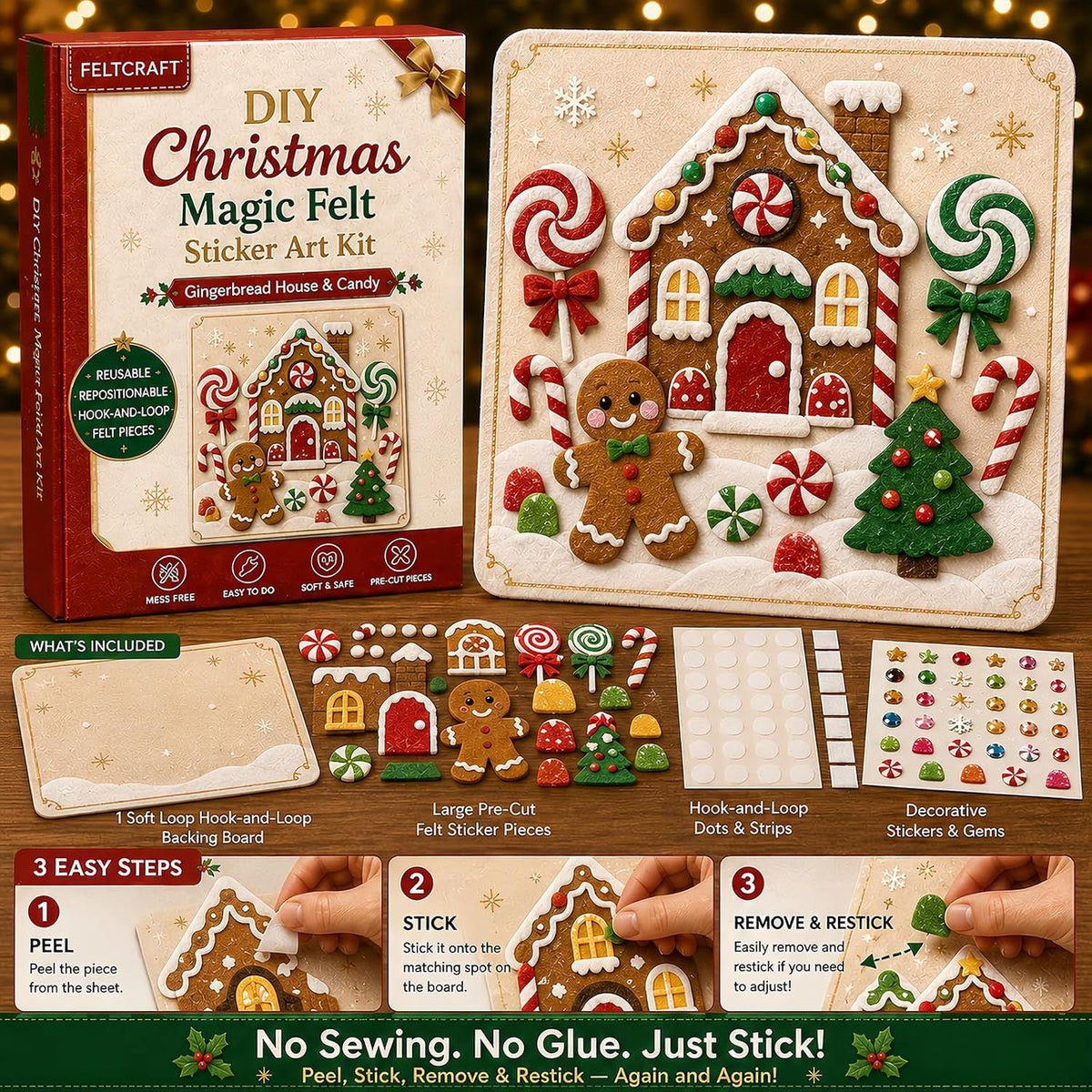 🔥 Holiday Sale: 70% OFF-DIY Christmas Magic Felt Sticker Art Kit