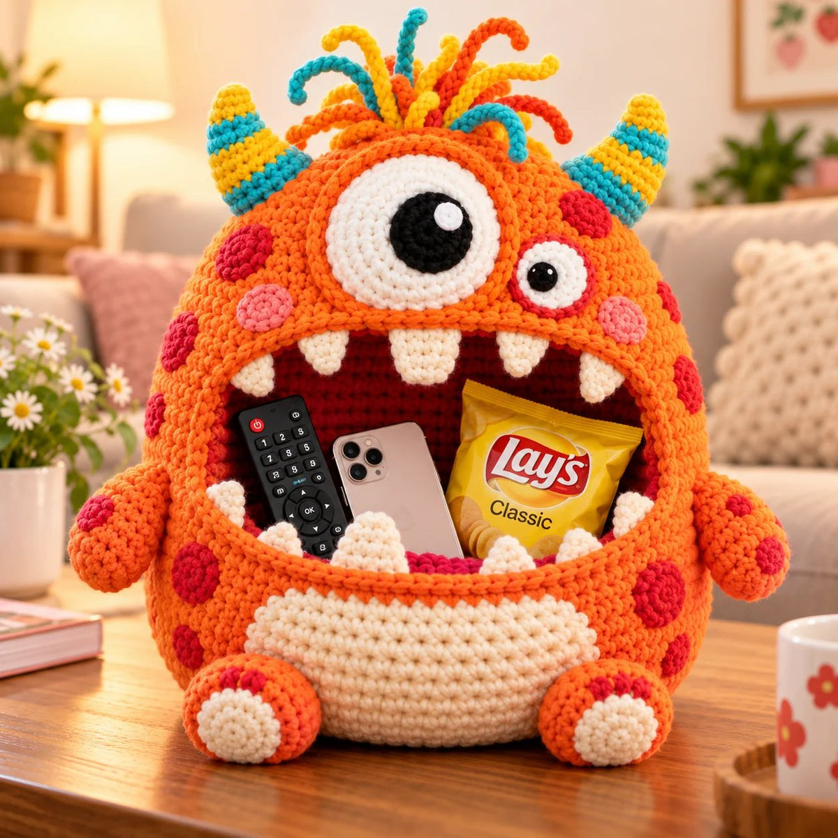 ✨🏆Limited Time Holiday Sale 70% OFF🎄Clutter Munchers Hungry Monster DIY Crochet Storage Buddies 👾🧶