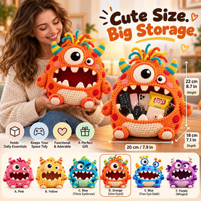 ✨🏆Limited Time Holiday Sale 70% OFF🎄Clutter Munchers Hungry Monster DIY Crochet Storage Buddies 👾🧶