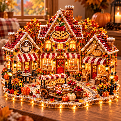 🍂 DIY Sparkling Autumn Village — 3D Diamond Art Decoration Kit