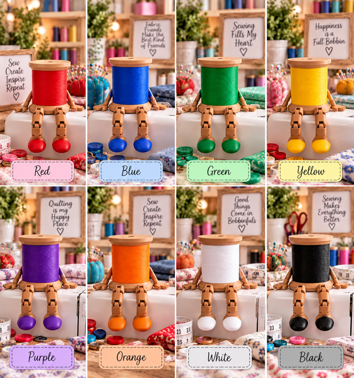 🧵✨ LAST DAY 70% OFF – Adorable Thread Spool Buddy, A Sewing Lover’s Must-Have! 💖