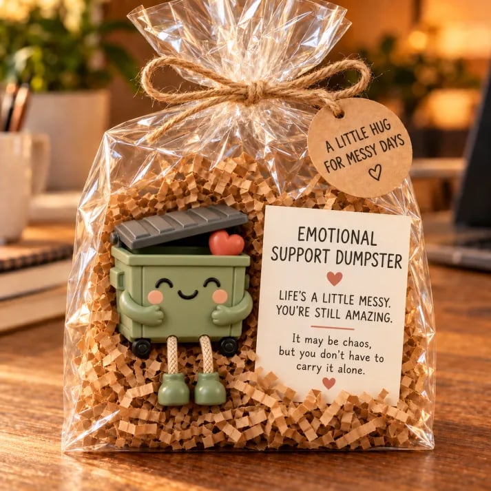 🔥 Holiday Sale: 70% OFF-Emotional Support Desk Companions 🎁 Funny Coworker Gift with Encouraging Message Card