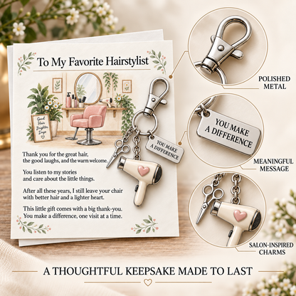✨  🔥 Holiday Sale: 70% OFF-The "You Make a Difference" Appreciation Gift Set – Keychain & Greeting Card ✨