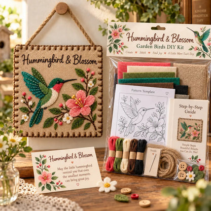 ⏳ Last Day 70% OFF – 🐦 Beginner-Friendly Garden Birds Fabric Weaving Kit | 6 Bird Designs with Fabric, Felt, Thread & Guide 💕