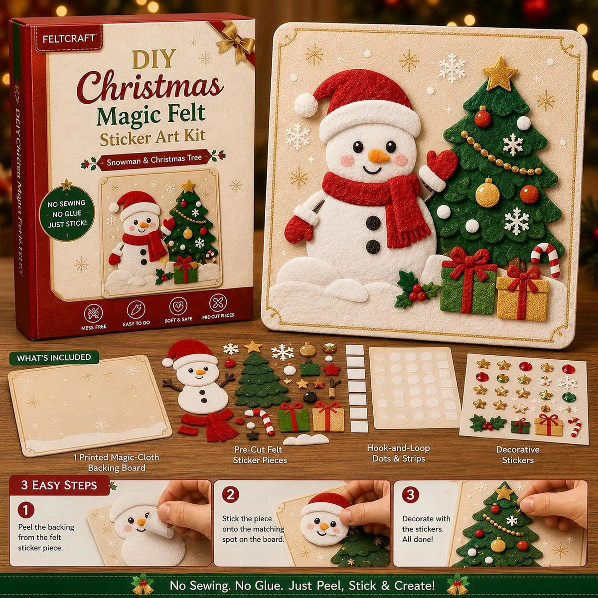 🔥 Holiday Sale: 70% OFF-DIY Christmas Magic Felt Sticker Art Kit