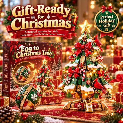 🔥 LAST DAY 70% OFF 🔥 Egg-to-Christmas TreeTM Magical Transforming Toy – Cardinal Christmas Tree Holiday Gift 🎄🎁✨