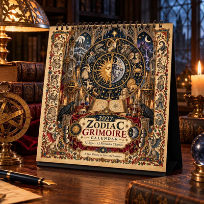 ✨2027 Zodiac Grimoire Calendar – 12 Months of Medieval Astrology Art📅