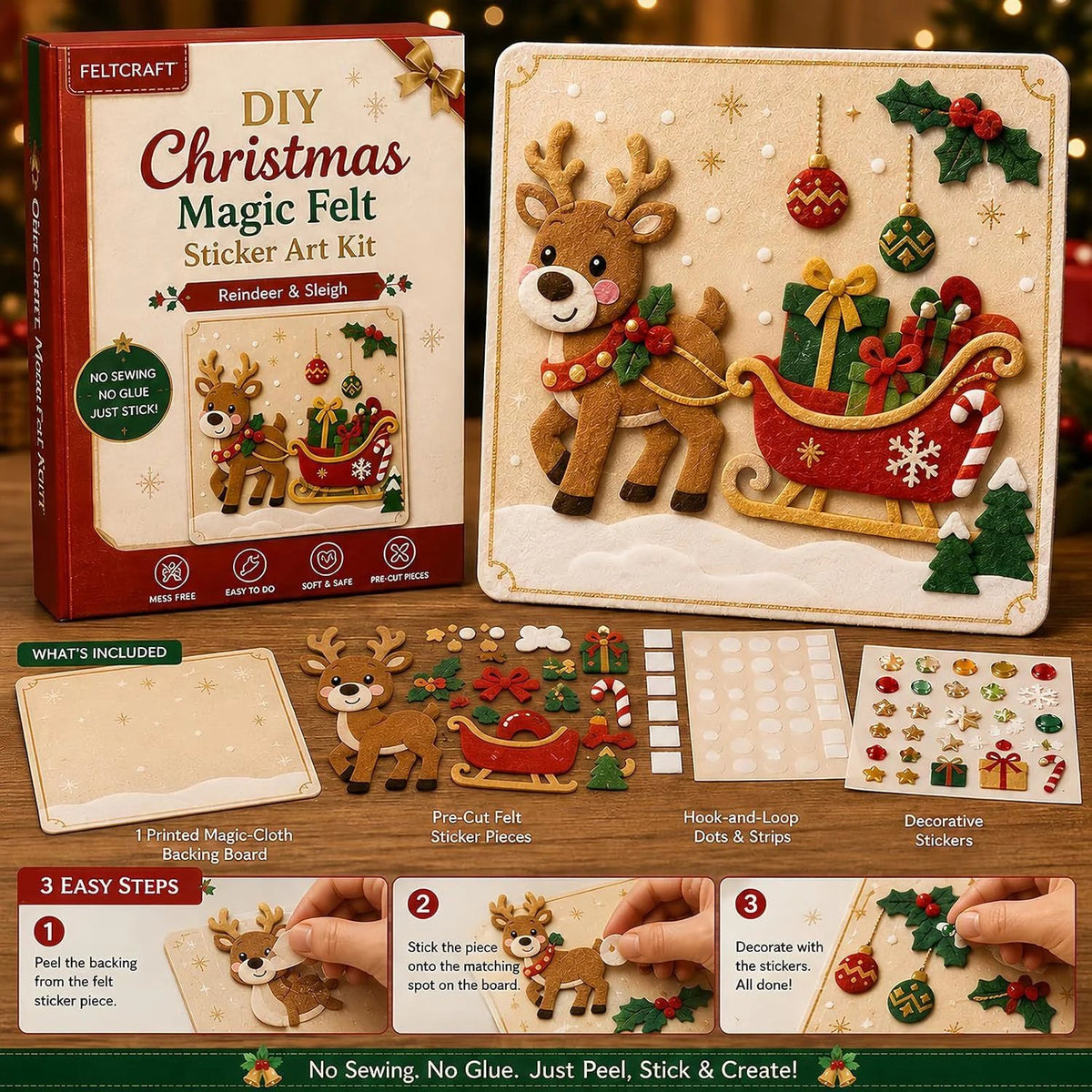 🔥 Holiday Sale: 70% OFF-DIY Christmas Magic Felt Sticker Art Kit