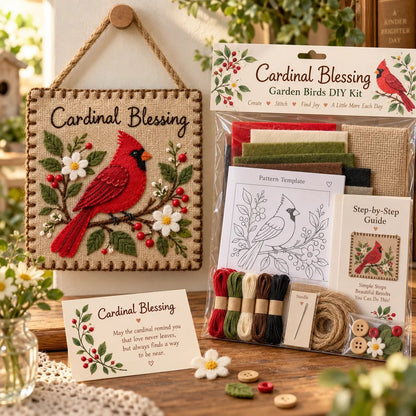 ⏳ Last Day 70% OFF – 🐦 Beginner-Friendly Garden Birds Fabric Weaving Kit | 6 Bird Designs with Fabric, Felt, Thread & Guide 💕