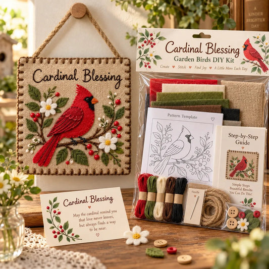 ⏳ Last Day 70% OFF – 🐦 Beginner-Friendly Garden Birds Fabric Weaving Kit | 6 Bird Designs with Fabric, Felt, Thread & Guide 💕