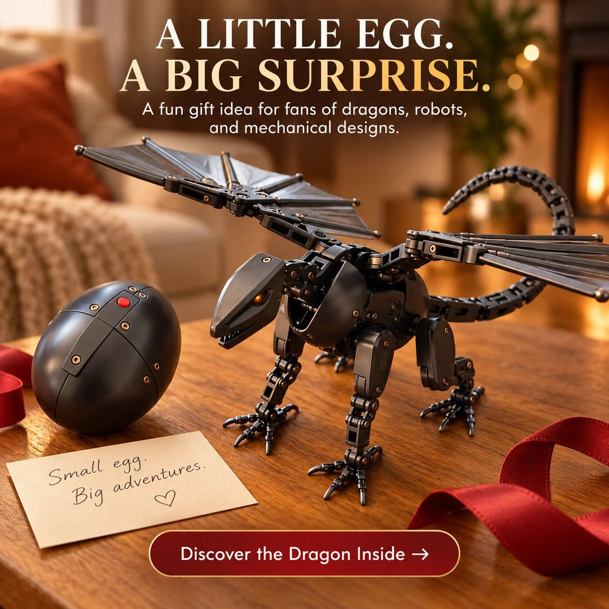 🔥Holiday Sale 70% OFF-🐉DragonMorph – Egg to Dragon Transforming Mechanical Toy