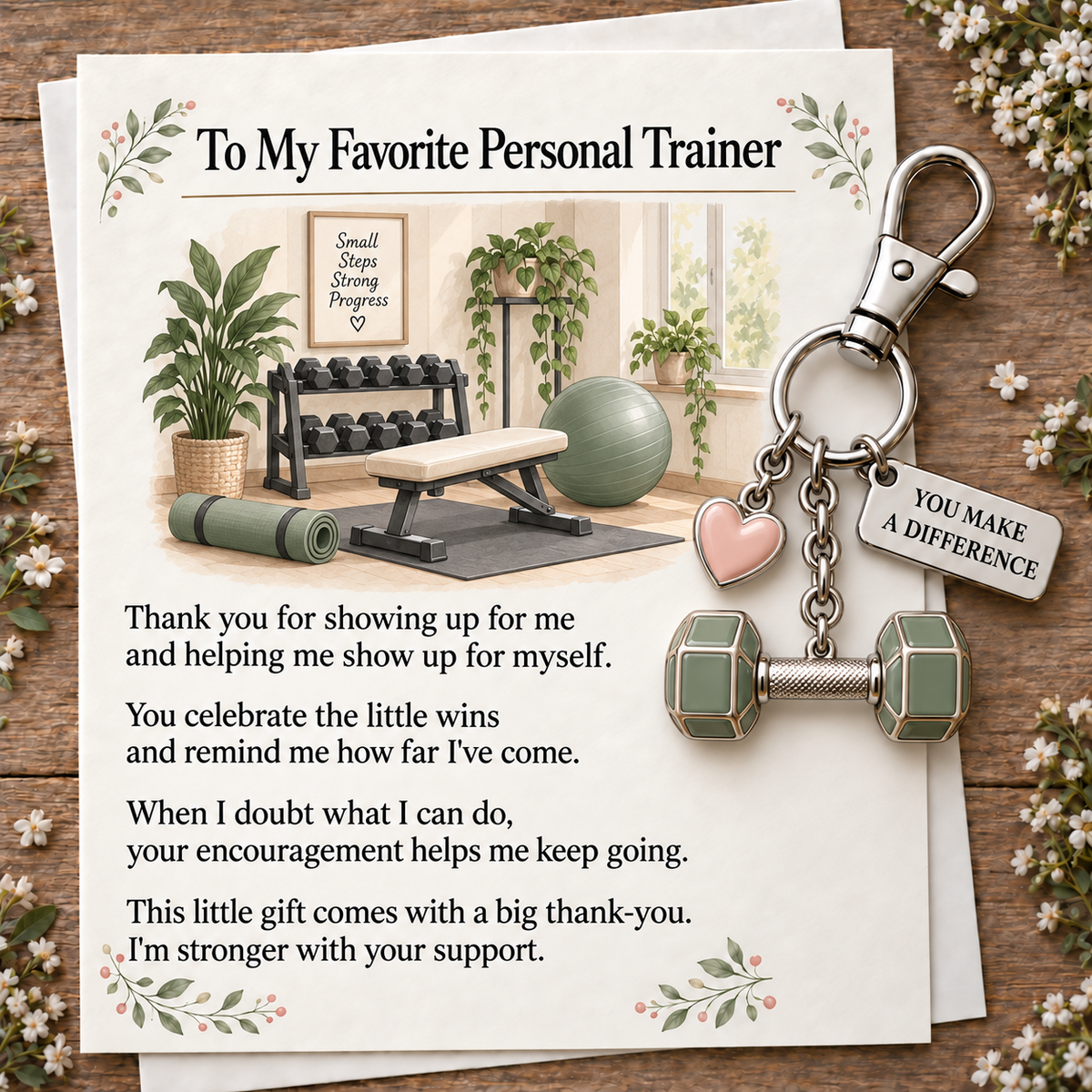 ✨  🔥 Holiday Sale: 70% OFF-The "You Make a Difference" Appreciation Gift Set – Keychain & Greeting Card ✨