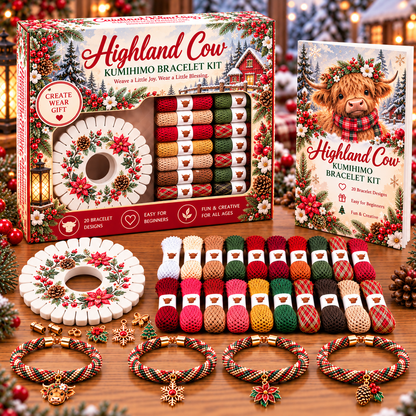 🔥 LAST DAY 70% OFF – ✨ Beginner-Friendly 🦋 Woodland & Garden Kumihimo Bracelet Making Kit – DIY Braided Friendship Bracelets & Creative Gift Set