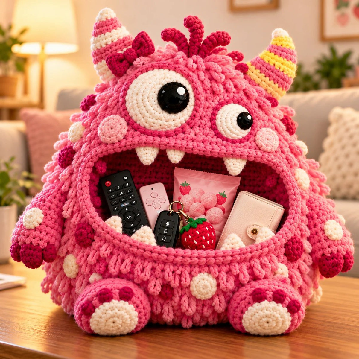 ✨🏆Limited Time Holiday Sale 70% OFF🎄Clutter Munchers Hungry Monster DIY Crochet Storage Buddies 👾🧶