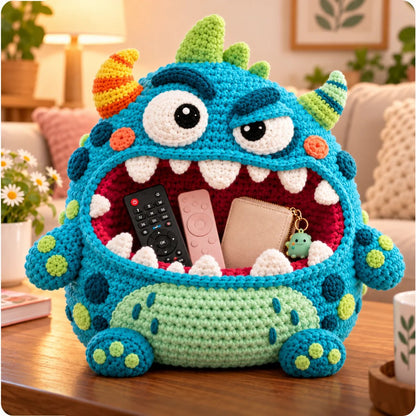 ✨🏆Limited Time Holiday Sale 70% OFF🎄Clutter Munchers Hungry Monster DIY Crochet Storage Buddies 👾🧶