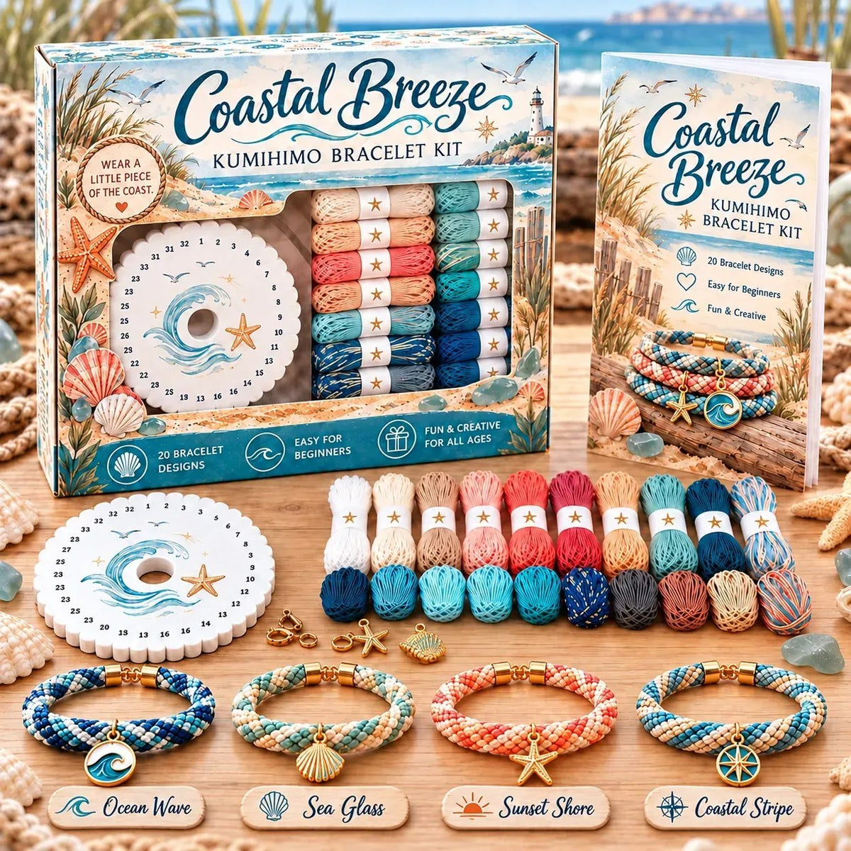 🔥 LAST DAY 70% OFF -✨Beginners Friendily🌸Cottage Garden Kumihimo Bracelet Making Kit – DIY Braided Friendship Bracelets & Creative Gift Set