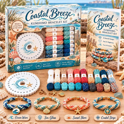 🔥 LAST DAY 70% OFF -✨Beginners Friendily🌸Cottage Garden Kumihimo Bracelet Making Kit – DIY Braided Friendship Bracelets & Creative Gift Set
