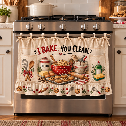 🔥Holiday Sale 70% OFF-👵 Funny Kitchen Sayings Farmhouse Oven Door Hanging Curtain