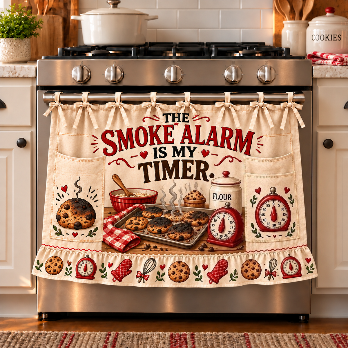 🔥Holiday Sale 70% OFF-👵 Funny Kitchen Sayings Farmhouse Oven Door Hanging Curtain