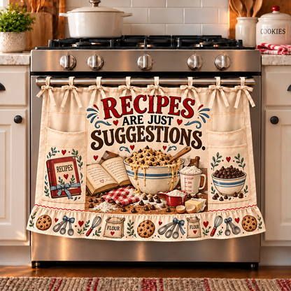 🔥Holiday Sale 70% OFF-👵 Funny Kitchen Sayings Farmhouse Oven Door Hanging Curtain
