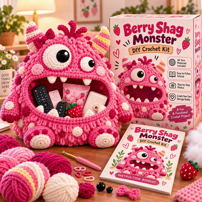 ✨🏆Limited Time Holiday Sale 70% OFF🎄Clutter Munchers Hungry Monster DIY Crochet Storage Buddies 👾🧶