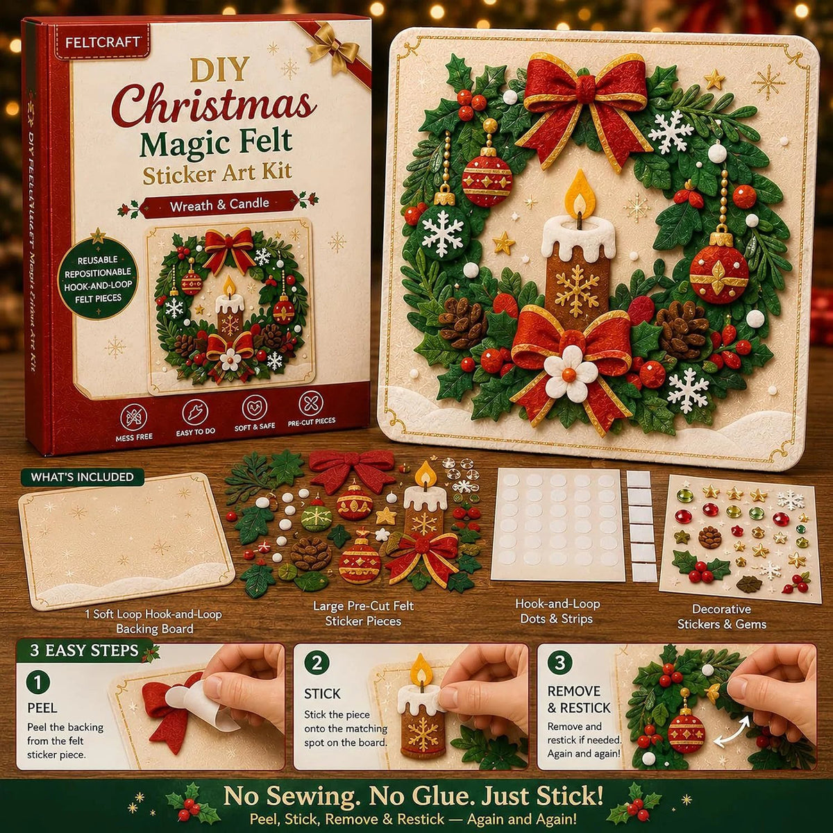 🔥 Holiday Sale: 70% OFF-DIY Christmas Magic Felt Sticker Art Kit