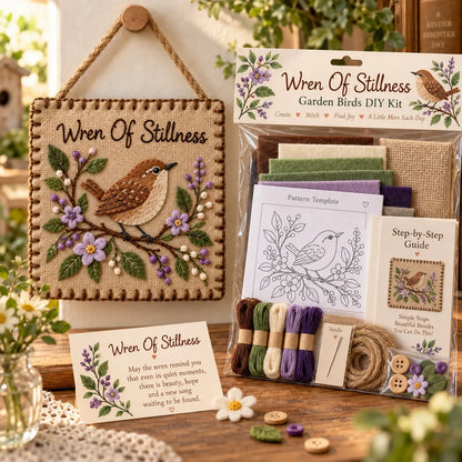 ⏳ Last Day 70% OFF – 🐦 Beginner-Friendly Garden Birds Fabric Weaving Kit | 6 Bird Designs with Fabric, Felt, Thread & Guide 💕