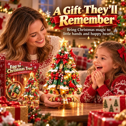 🔥 LAST DAY 70% OFF 🔥 Egg-to-Christmas TreeTM Magical Transforming Toy – Cardinal Christmas Tree Holiday Gift 🎄🎁✨