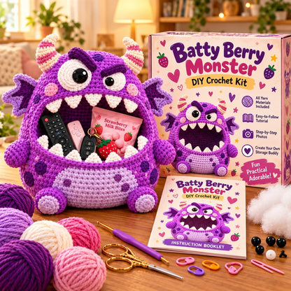 ✨🏆Limited Time Holiday Sale 70% OFF🎄Clutter Munchers Hungry Monster DIY Crochet Storage Buddies 👾🧶