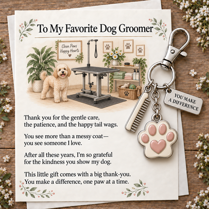 ✨  🔥 Holiday Sale: 70% OFF-The "You Make a Difference" Appreciation Gift Set – Keychain & Greeting Card ✨