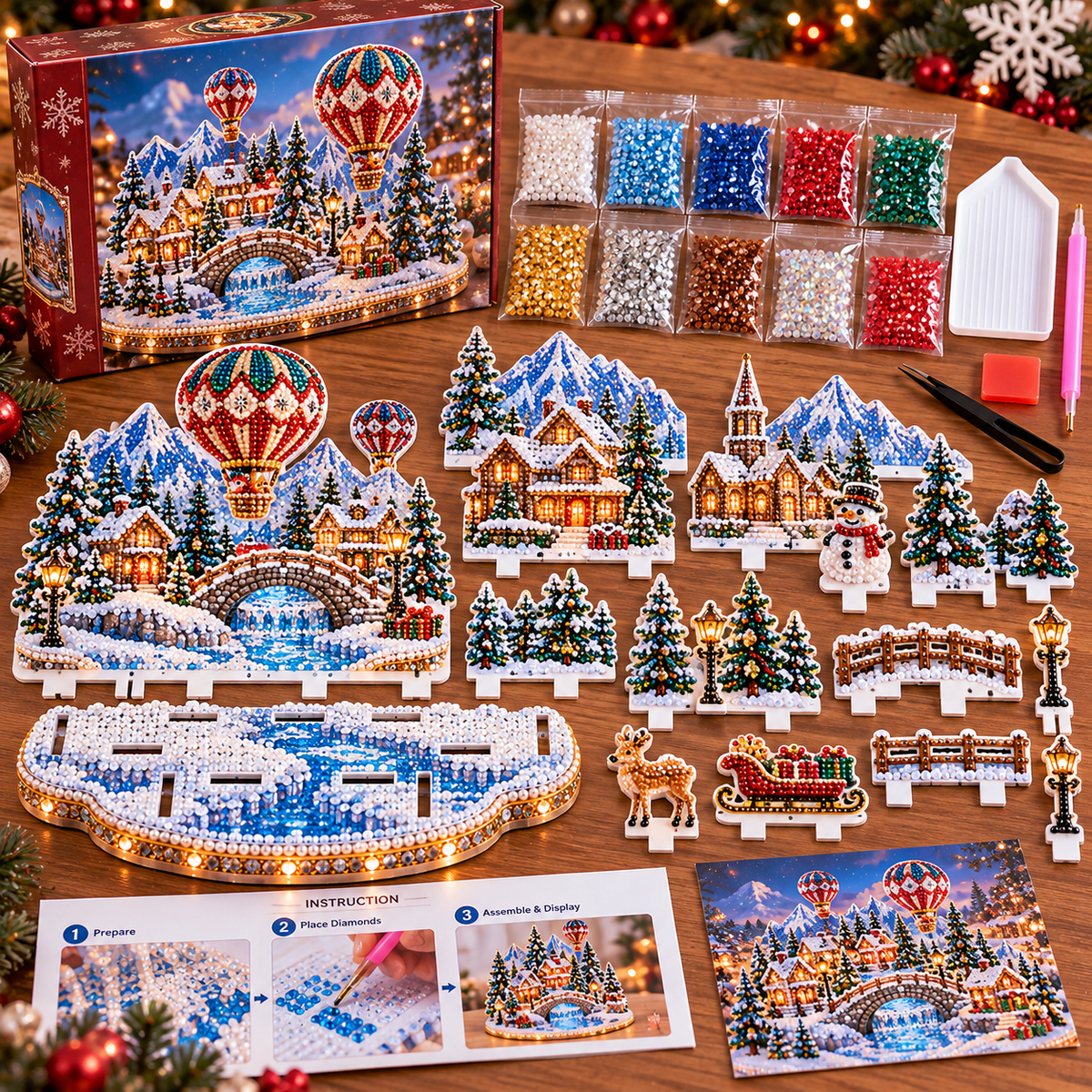 🔥 LAST DAY 70% OFF – ❄️ Winter Wonderland DIY Diamond Art Village Kit